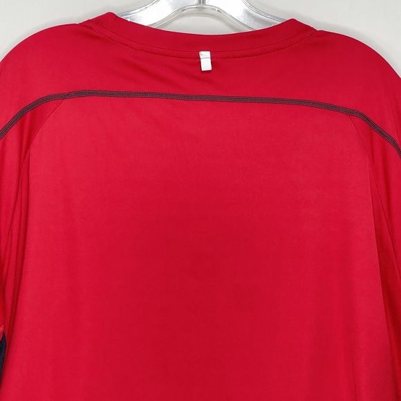 Fila Sport Men Size 2XL Short Sleeve Performance Tee Red And Black - Picture 4 of 16